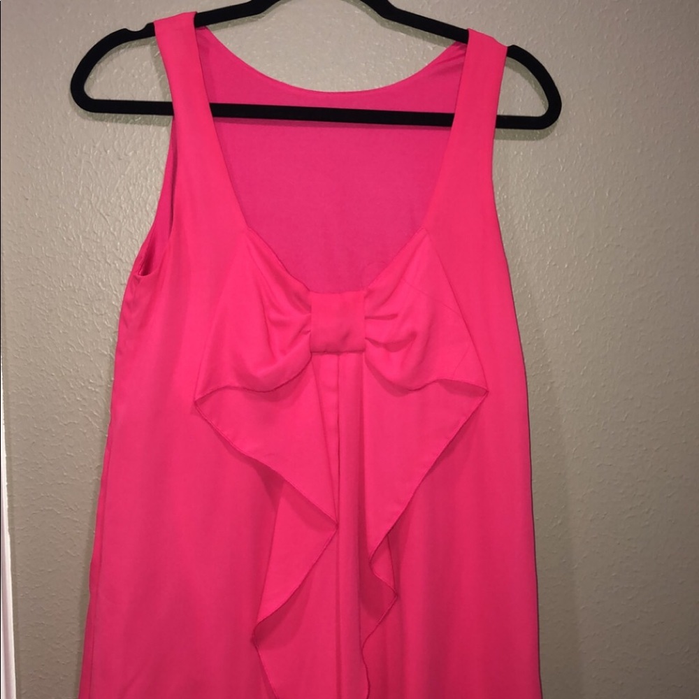 Hot pink bow dress
